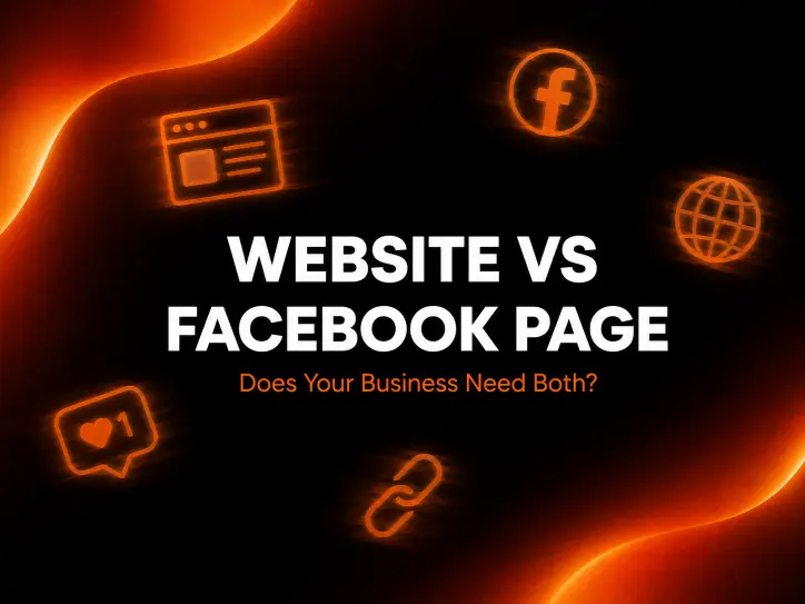 Business website compared with Facebook page