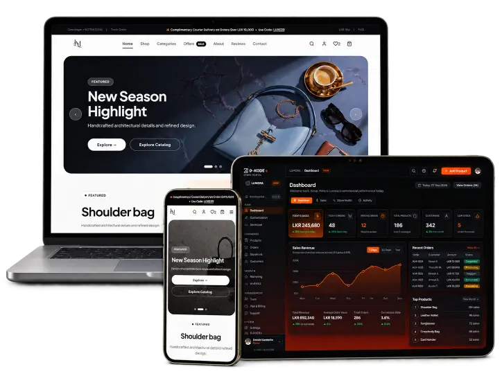 D-KODE+ Storefront, Admin Portal and Mobile Commerce Platform
